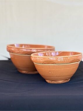 Watts Pottery Mixing Bowls #7 #8